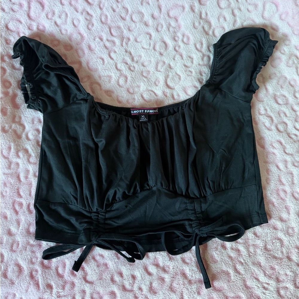 Almost Famous Black Crop Top